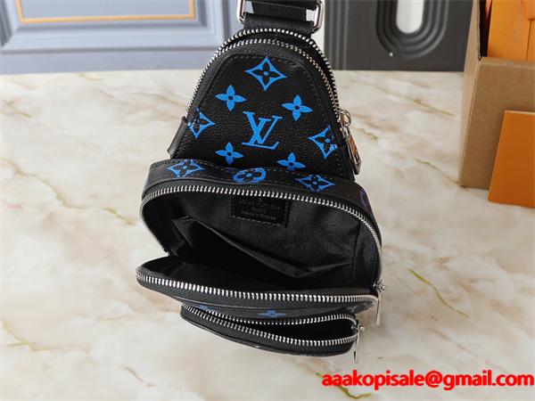 Louis Vuitton 2025秋冬 ブラック カラフルロゴ スリングバッグ ルイヴィトン 偽物 ショルダーバッグ