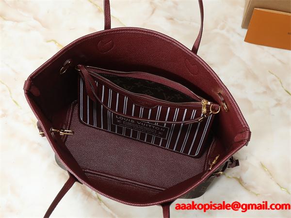 ワインレッド コントラストデザイン 季節限定モデル ルイヴィトン コピー トートバッグ Louis Vuitton 2025秋冬