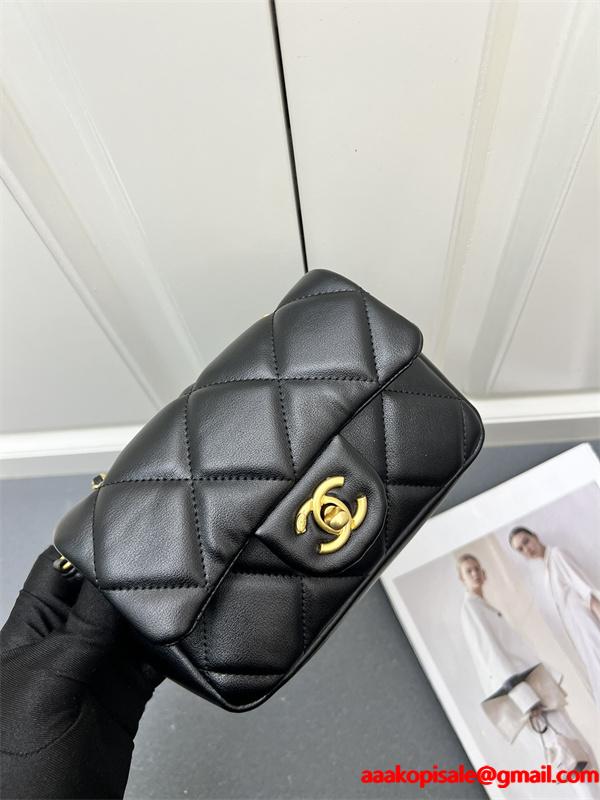 ブラック ダイヤ柄縫製 2 ウェイ仕様 シャネル スーパーコピー トートバッグ Chanel 2025秋冬