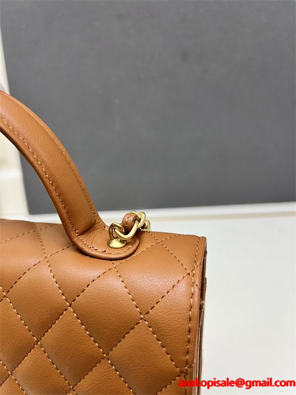  Chanel 冬の魅力 ブラック ダイヤ柄縫製 チェーンアクセント シャネル スーパーコピー ハンドバッグ