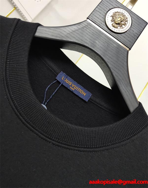 春秋人気 柔らか質感 高品質 Louis Vuitton ルイヴィトン スーパーコピー ホワイト ロゴパーカー 最新コレクションc