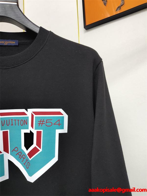 春秋人気 柔らか質感 高品質 Louis Vuitton ルイヴィトン スーパーコピー ホワイト ロゴパーカー 最新コレクションc