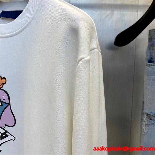 新作トレンド 個性派カラー 優良品質 Louis Vuitton ルイヴィトン スーパーコピー グラフィック ホワイト パーカー