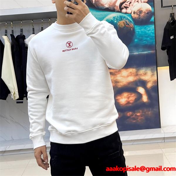 Louis Vuitton ルイヴィトン スーパーコピー ホワイト ロゴ パーカー 季節限定 シンプル人気 高級感漂う 