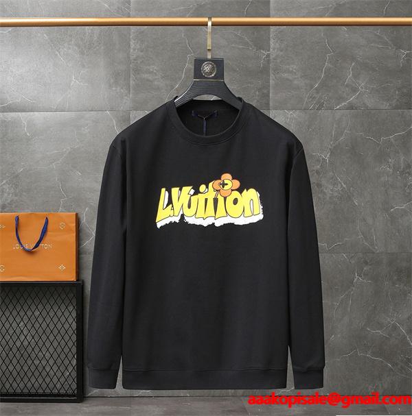 Louis Vuitton ルイヴィトン コピー ブラック ロゴパーカー 通販限定 2025秋冬人気 防寒トレンド 高級感