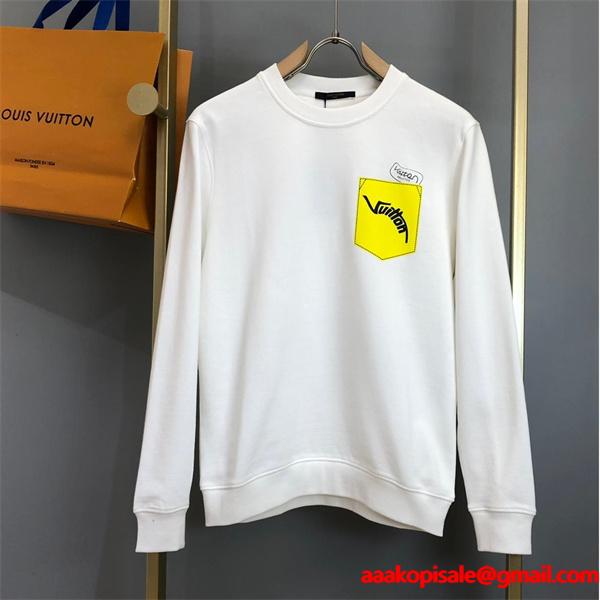  Louis Vuitton ルイヴィトン 偽物 パーカー 着回し抜群の新デザイン 高級感漂う 人気通販限定 ホワイトポケットデザイン