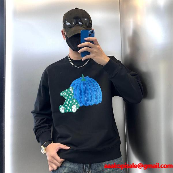 2025秋冬限定 モード感溢れる ブラック立体デザイン Louis Vuitton ルイヴィトン コピー パーカー