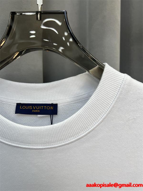 秋冬人気 個性派デザイン 激安通販限定 ブラックフェイスアート Louis Vuitton ルイヴィトン 偽物 パーカー