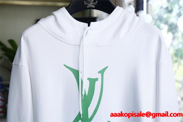 Louis Vuitton ルイヴィトン スーパーコピー パーカー 2025秋冬新作 上品シンプル 高品質 ホワイトビッグロゴ