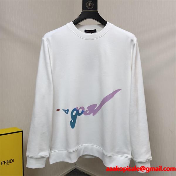 2025秋冬新作 柔らか上品 高品質 ホワイトグラデーションロゴ Louis Vuitton ルイヴィトン コピー パーカー