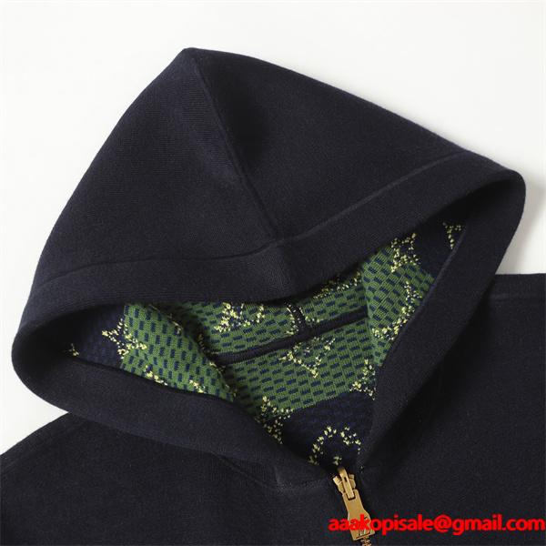 2025秋冬新作 高級ストリート ネイビー刺繍デザイン Louis Vuitton ルイヴィトン スーパーコピー パーカー