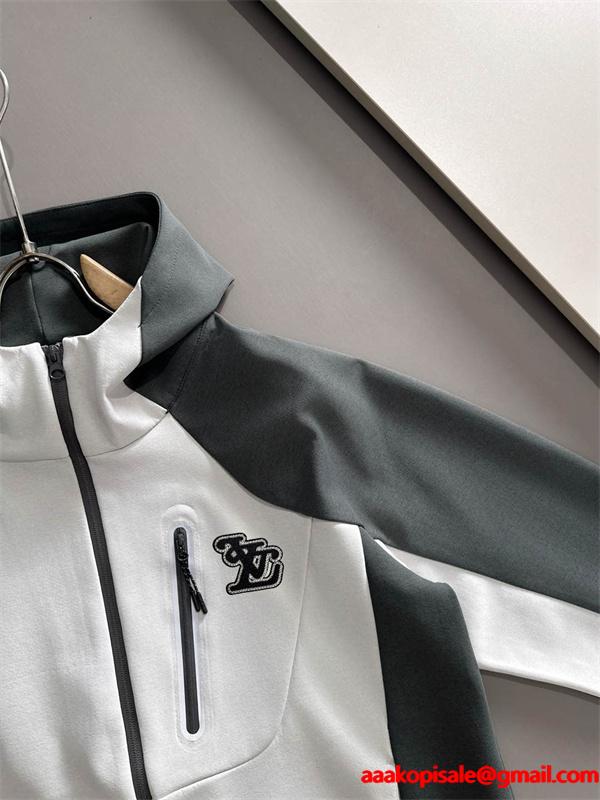 2025秋冬注目 スポーティスタイル グレーブラックコンビ Louis Vuitton ルイヴィトン コピー ジャケット