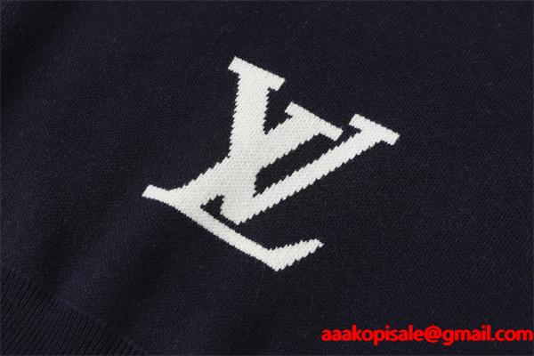 Louis Vuitton ルイヴィトン 偽物 ニット 着回し抜群の新デザイン モノグラムスタイル ブラック＆ホワイト