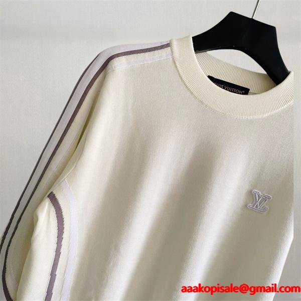 Louis Vuitton ルイヴィトン 偽物 ニット 売れ筋 2025秋冬注目 シンプル上品 アイボリーデザイン