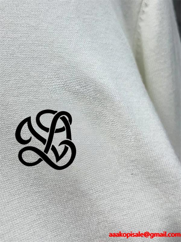 Louis Vuitton ルイヴィトン コピー ニット ブラック＆ホワイト2025秋冬新作 シンプルロゴ 上質モックネック 