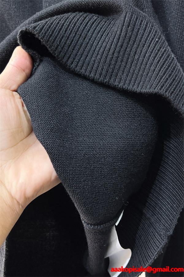  Louis Vuitton ルイヴィトン 偽物 ニット ブラック＆ホワイト 秋冬新作 カジュアルクラシック ロゴ刺繍