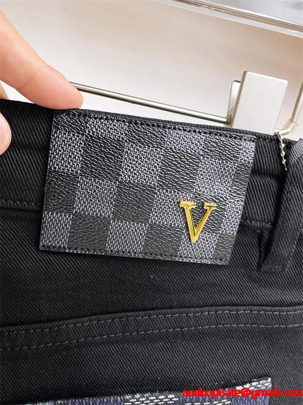 2025秋冬限定 チェックポケットデザイン Louis Vuitton ルイヴィトン スーパーコピー デニムパンツ