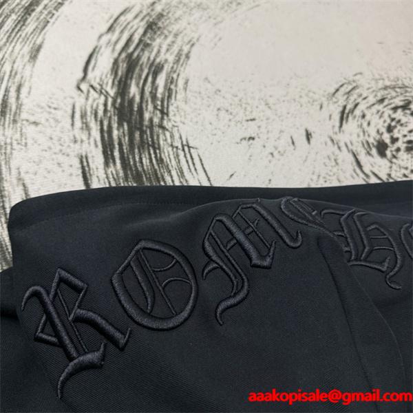 Chrome Hearts クロムハーツ 2025秋冬限定 ブラック クロスジップデザイン 偽物 パーカー 季節限定モデル