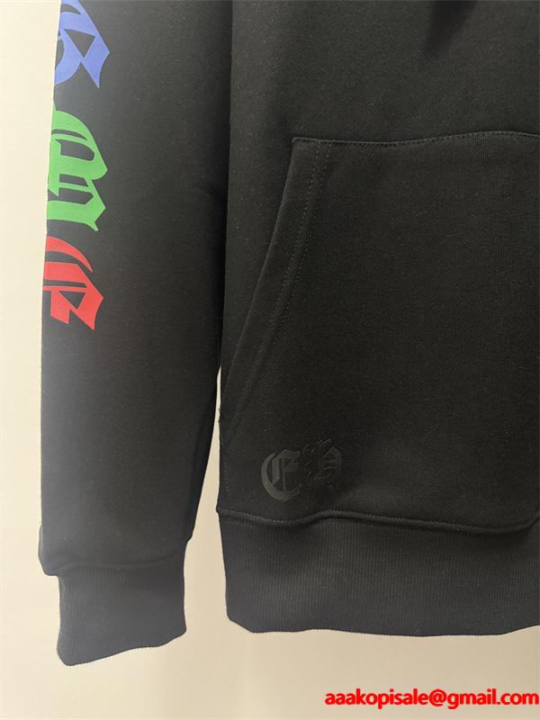 Chrome Hearts クロムハーツ 限定モデル ホワイト カラフル クロスロゴ刺繍デザイン コピー パーカー