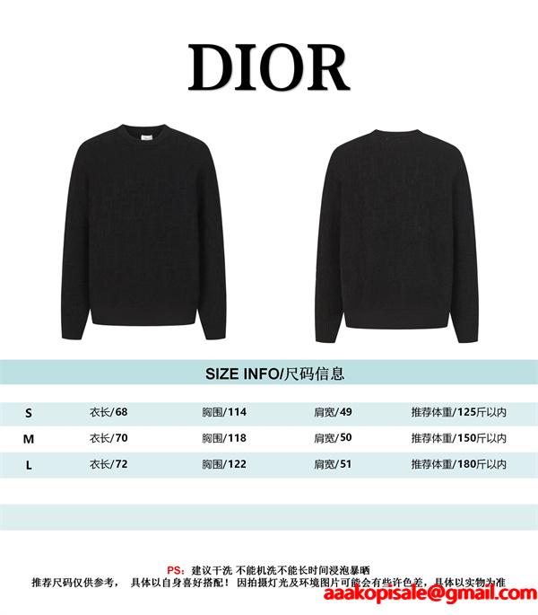 Dior ディオール 激安 ニット セーター ブラック 2025年秋冬 新作 高品質 シンプルデザイン