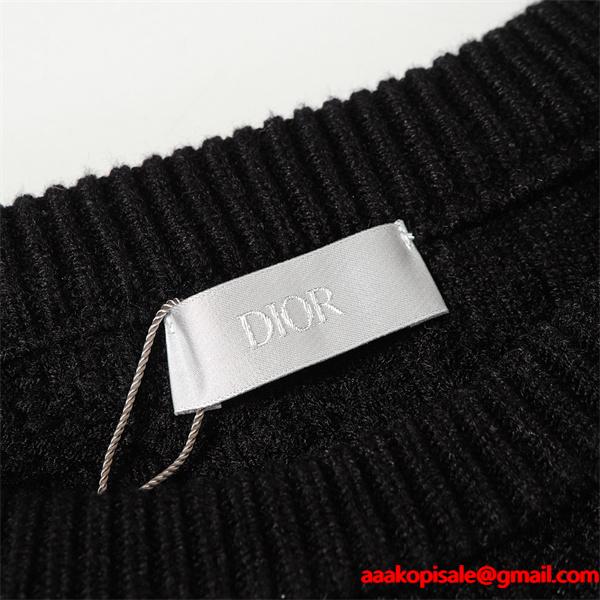 Dior ディオール 激安 ニット セーター ブラック 2025年秋冬 新作 高品質 シンプルデザイン