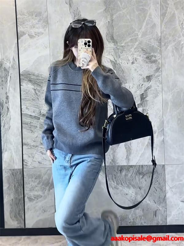 Dior ディオール 激安 2025年秋冬 新作 オブリーク 老花 ダブルフェイス カシミヤ ニット セーター 高品質