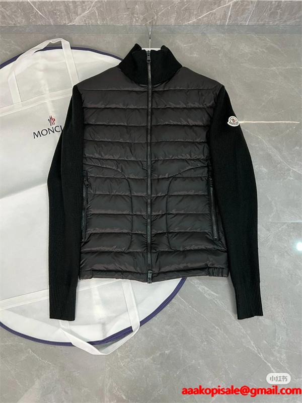 Moncler モンクレール 激安 メンズ ダウン ニットジャケット ブラック 2025年秋冬 新作