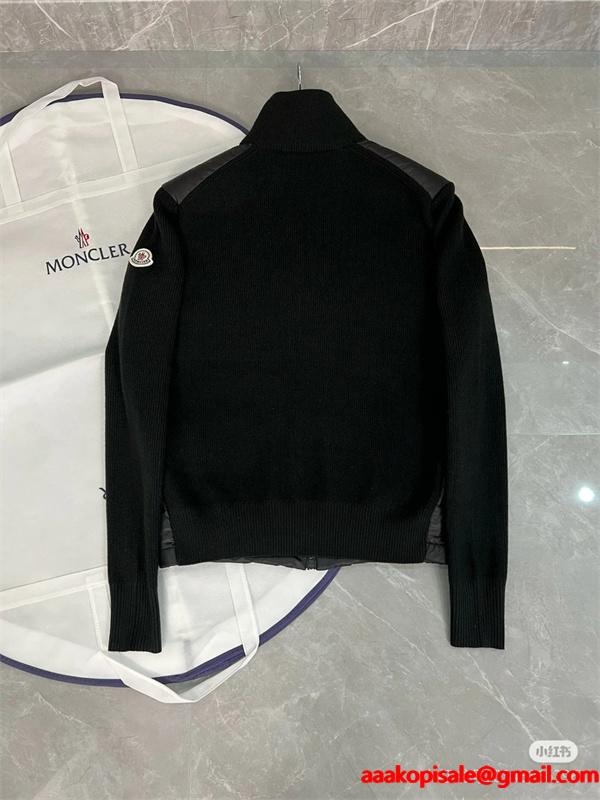Moncler モンクレール 激安 メンズ ダウン ニットジャケット ブラック 2025年秋冬 新作