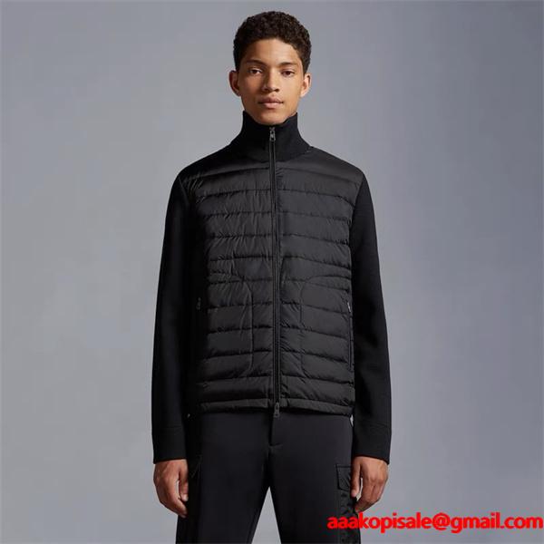 Moncler モンクレール 激安 メンズ ダウン ニットジャケット ブラック 2025年秋冬 新作
