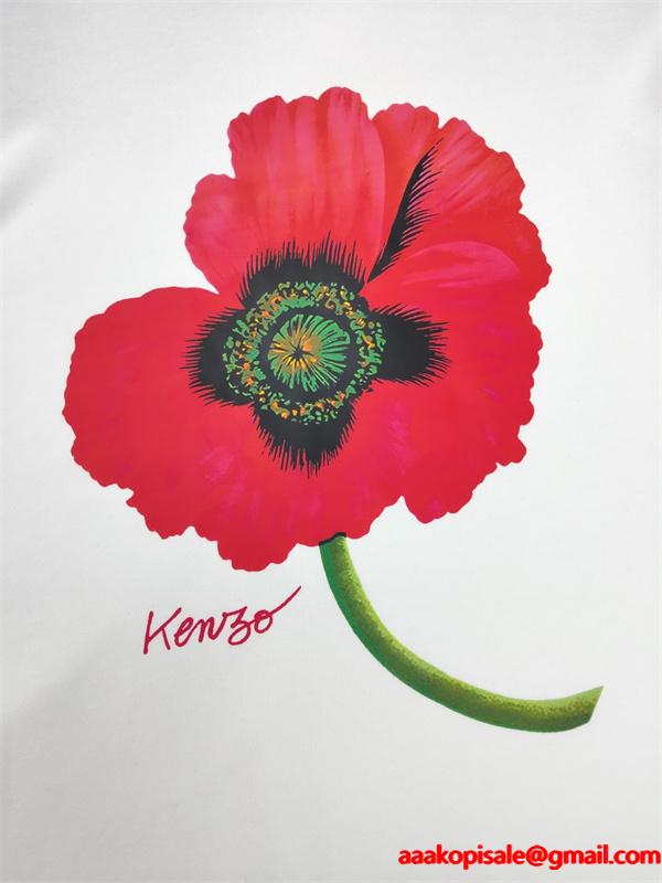 Kenzo ケンゾー 激安 スウェット トレーナー ロゴ刺繍 ホワイト 2025年秋冬 新作