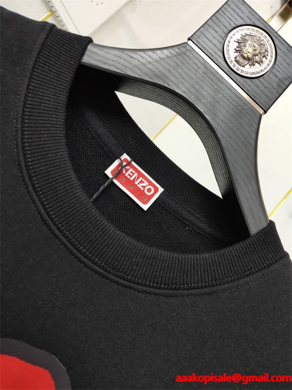 Kenzo ケンゾー 激安 フラワーロゴ スウェット トレーナー ブラック 2025年秋冬 新作
