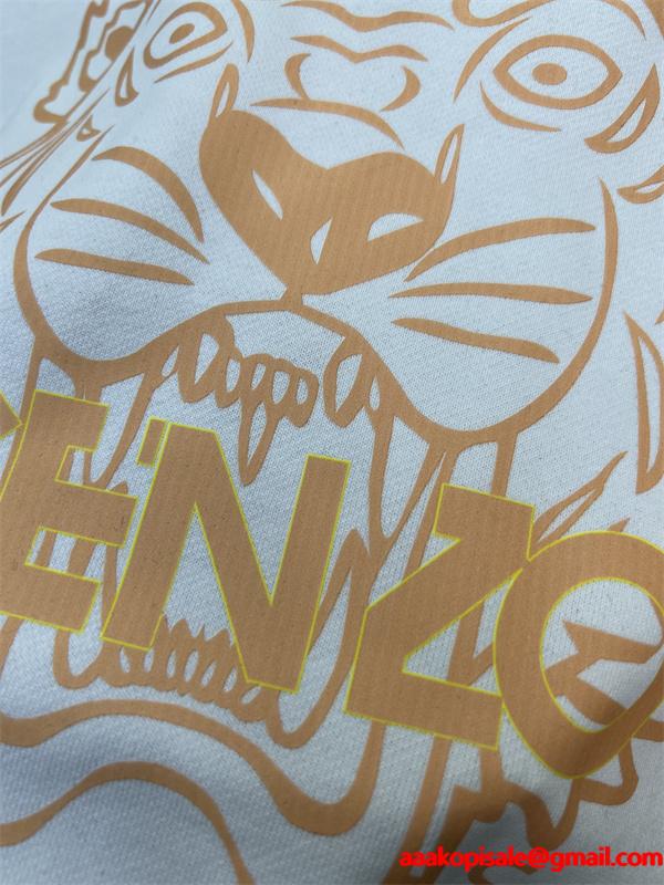 Kenzo ケンゾー 激安 タイガーロゴ スウェット トレーナー ホワイト 2025年秋冬 新作