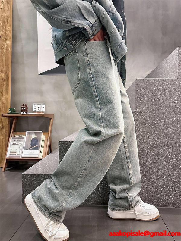 限定モデル グレー ダメージデザイン Chrome Hearts クロムハーツ スーパーコピー デニムパンツ