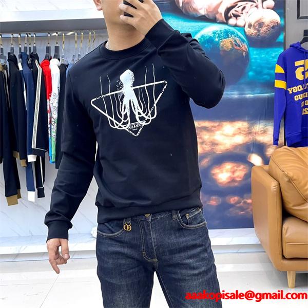 人気 ホワイト ブラック オクトパスプリント 高品質 新作 偽物 スウェット Prada プラダ 