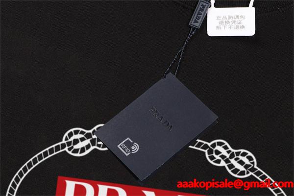 定番人気 ホワイト クラシックロゴデザイン 高級 モード Prada プラダ スーパーコピー スウェット