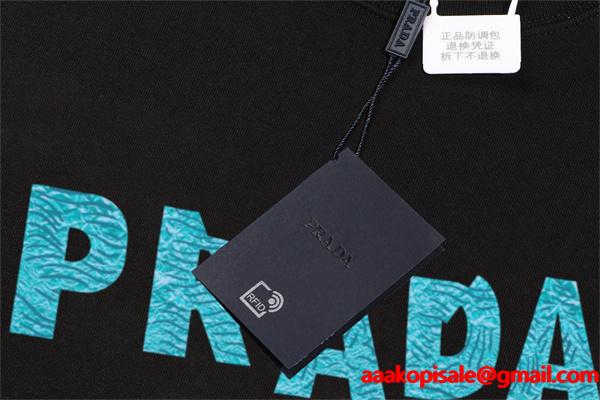 冬新作 ブラック ブルーロゴデザイン エレガント スタイリッシュ コピー スウェット Prada プラダ 