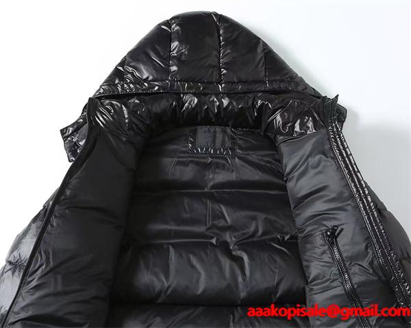 冬新作 ブラック Prada プラダ シャイニーデザイン 高品質 防風 コピー ダウンジャケット