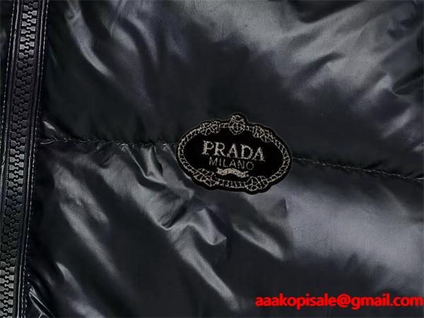 プラダ マットブラック 暖かい 冬支度 2025秋冬 PRADA プラダ コピー ダウンジャケット メンズ 新作