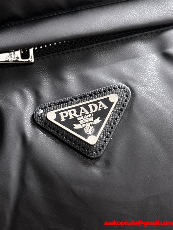 高品質 N 級品 2025秋冬アイテム プラダ PRADA 偽物 ダークグレーダウンベスト ズッパーフロント