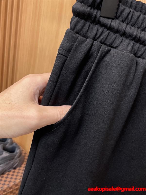 高品質カジュアルボトム プラダ PRADA スーパーコピー風 ブラックカーゴパンツ マルチポケット