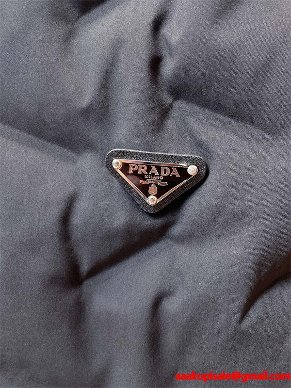 ブラック ダウンパンツ クォイル縫製 束脚 高品質2025秋冬ボトム PRADA スーパーコピー プラダ 