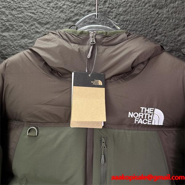 高品質2025秋冬アウター The North Face ザノースフェイス 偽物 黒灰拼色 ダウンジャケット クラシックモデル