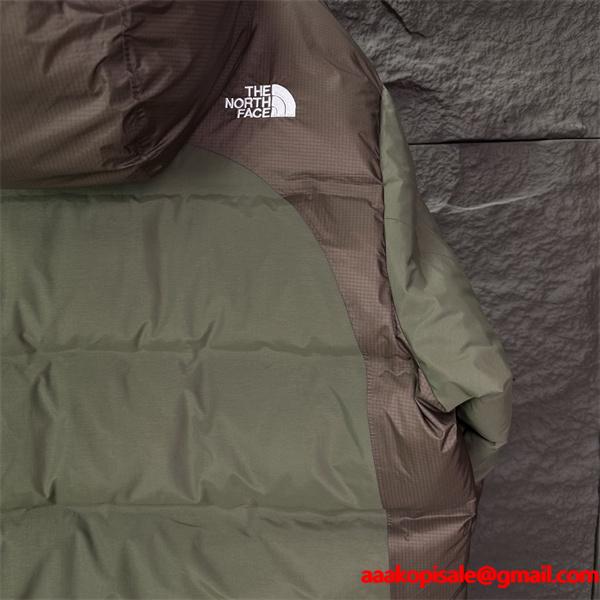 高品質2025秋冬アウター The North Face ザノースフェイス 偽物 黒灰拼色 ダウンジャケット クラシックモデル