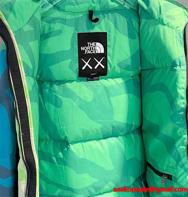 The North Face コピー カモフラージュ拼色ダウンジャケット カラフル コラボ風 2025秋冬個性 ザノースフェイス