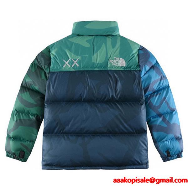 The North Face コピー カモフラージュ拼色ダウンジャケット カラフル コラボ風 2025秋冬個性 ザノースフェイス