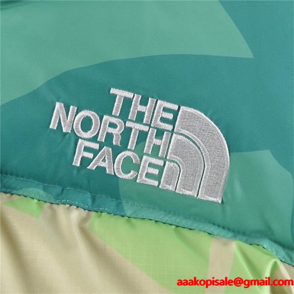 The North Face コピー カモフラージュ拼色ダウンジャケット カラフル コラボ風 2025秋冬個性 ザノースフェイス