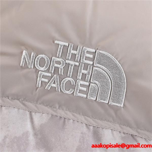 黒灰タイガー柄ダウンジャケット クラシック 2025秋冬注目 The North Face コピー ザノースフェイス