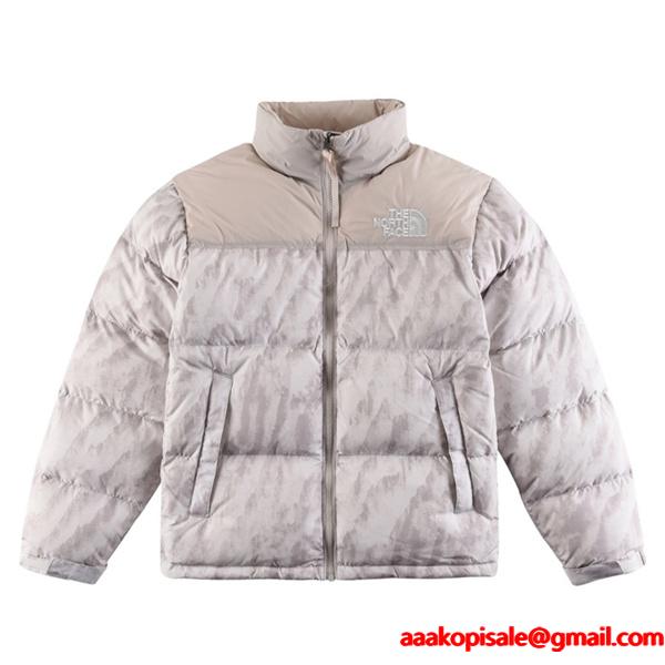 黒灰タイガー柄ダウンジャケット クラシック 2025秋冬注目 The North Face コピー ザノースフェイス