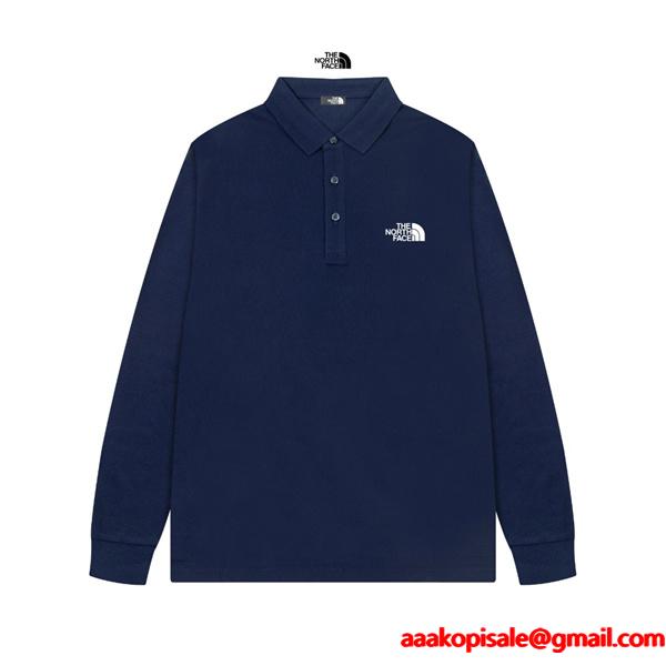 2025秋冬インナー ザノースフェイス The North Face コピー 3 カラーロングスリーブ ポロシャツ カジュアル