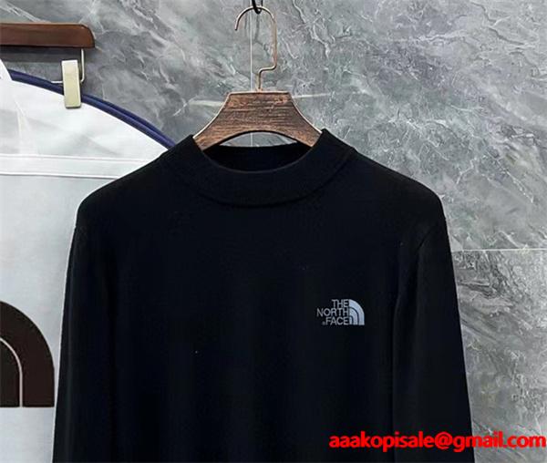 高品質 ザノースフェイス The North Face 偽物 3 カラー半高領ニット 収納袋付 2025秋冬インナー 